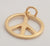 Classic Sterling Silver With A 14K Gold Overlay Peace Pendant.Comes With A 16 Inch Chain