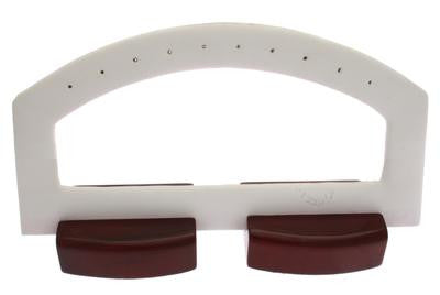 5 Pair Small White Earring Pad With Rosewood Stain