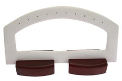 5 Pair Small White Earring Pad With Rosewood Stain