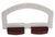 5 Pair Small White Earring Pad With Rosewood Stain
