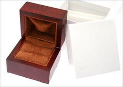 These Gorgeous Premium Cherry Wood Ring Boxes Are Perfect As A Display Or As A Gift Box With Camel Colored Suede To Cushion And Protect Your Ring.