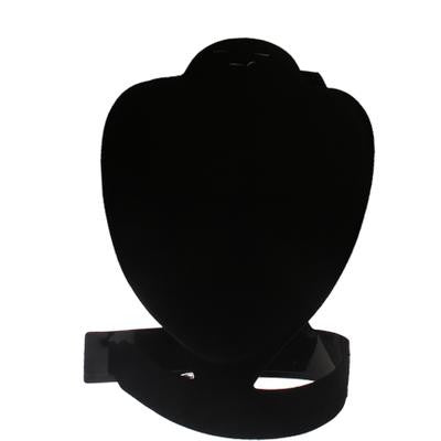 Black Velvet Collapsible Bust For Necklace And Earrings. Great For Sets. 4 1/4 X 4 X 7 1/2.
