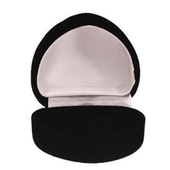 1 Dozen Small Black Velvet Heart Shaped Ring Box
