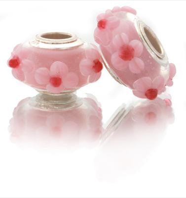 Create Your Own Designer Inspired Original Kali Bracelet With These Adorable Pink And Sterling Silver Flower Kali Beads Sterling Silver Is Rhodium Plated To Prevent Tarnishing.