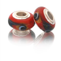 Create Your Own Designer Inspired Original Kali Bracelet With These Adorable Red And Sterling Silver Circle Design Kali Beads Sterling Silver Is Rhodium Plated To Prevent Tarnishing.