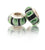 Create Your Own Designer Inspired Original Kali Bracelet With These Adorable Striped Green And Brown Sterling Silver Kali Beads Sterling Silver Is Rhodium Plated To Prevent Tarnishing.
