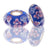 Designer Inspired Blue Kali Bead With Light Blue And Pink Flower Design. Add This Kali Bead To Enhance Your Bracelet.