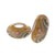Designer Inspired Sterling Silver Core Green And Yellow Kali Bead With Brown And White Swirl Design Throughout.
