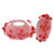 Designer Inspired Sterling Silver Core Pink Kali Bead With Raised Red Flowers. Add This Bead To Enhance Your Kali Bracelet.