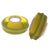 Designer Inspired Sterling Silver Core Green And Yellow Kali Bead With Raised Striped Design. Add This Bead To Enhance Your Kali Bracelet.