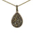 Dainty 14K Yellow Gold Necklace With Teardrop Shape Pendant With Multi-Color Diamonds In The Teardrop