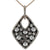 Stunning 14K Rose Gold Necklace With Teardrop Shape Two Tone Pendant In The Middle Of The Teardrop Are Round White Quartz And Diamonds Around The Teardrop