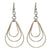 Stunning Sterling Silver Teardrop Dangling Earrings Tri Color Teardrop With Fish Hook Post