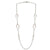Stunning Sterling Silver Necklace With Silver Links With Rose Gold Oval Shape Design