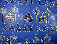 African Blue/Black Motif