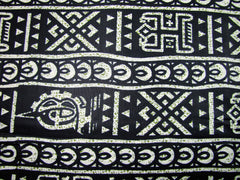 African Geometric Stripe Black and White