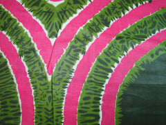 African Pink/Green Large Geometric