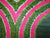 African Pink/Green Large Geometric