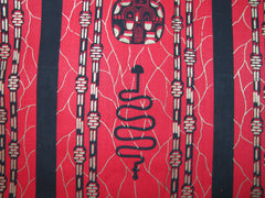African Red/Black Geo Metallic Print