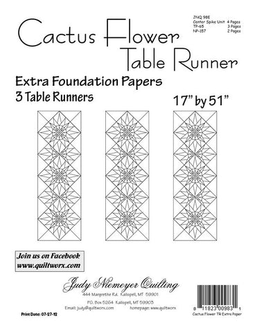 Cactus Flower Table Runner Extra Foundation Papers