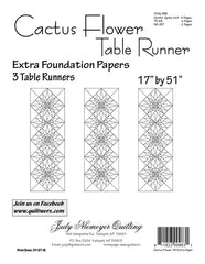 Cactus Flower Table Runner Extra Foundation Papers