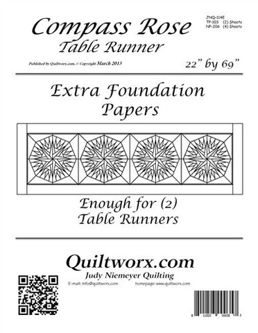 Compass Rose Table Runner Extra Foundation Papers