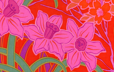 Daffodils & Dogwood - Red
