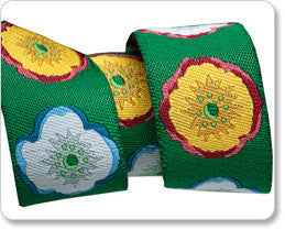 Picotee Poppy on Green 22mm