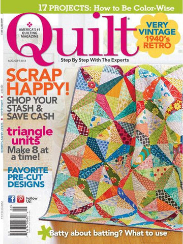 Quilt Magazine August/September 2013