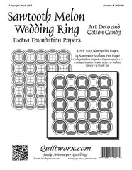 Sawtooth Melon Wedding Ring Extra Foundation Papers Art Deco & Cotton Candy