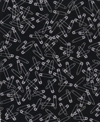 Tossed Safety Pins ~ Black C8373