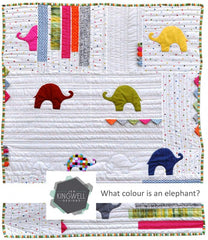What Colour is an Elephant Pattern by Jen Kingwell